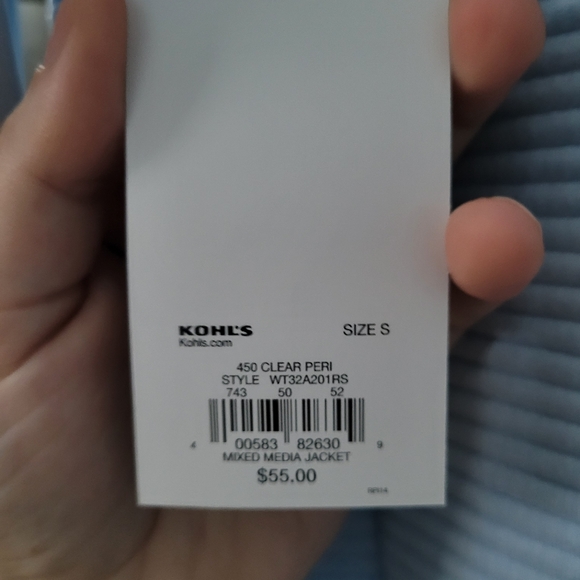 Tek Gear Women's Deco Mixed Media Jacket - small - blue - Picture 5 of 5